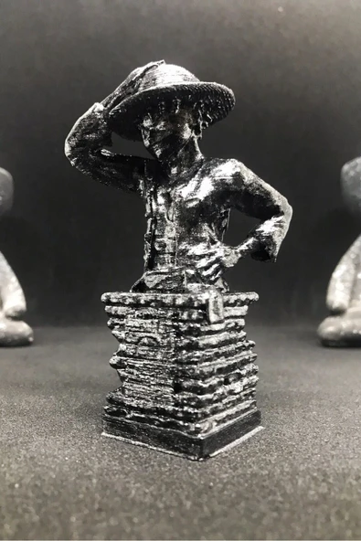 TatuCraft Monkey D. Luffy One Piece Büst 10cm - Silver Efekt - Resim 2