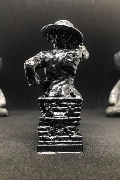 TatuCraft Monkey D. Luffy One Piece Büst 10cm - Silver Efekt - Resim 3