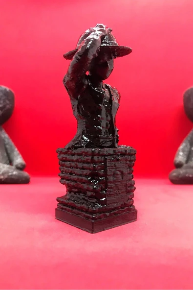 TatuCraft Monkey D. Luffy One Piece Büst 10cm - Siyah - Resim 2