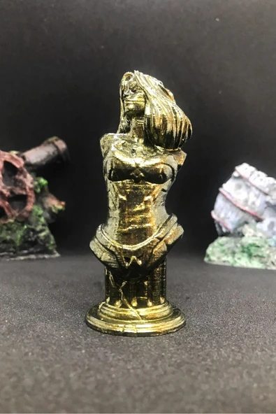 TatuCraft DC Wonder Woman Büst 10cm - Gold Efekt ürün görseli 1