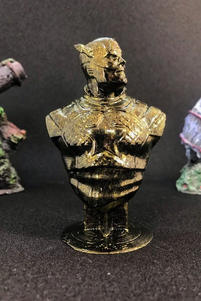 TatuCraft Kaptan Amerika Büst 10cm - Gold Efekt ürün görseli 1