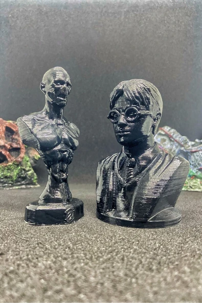 TatuCraft Harry Potter & Voldemort Büst 10cm - Siyah - Resim 2
