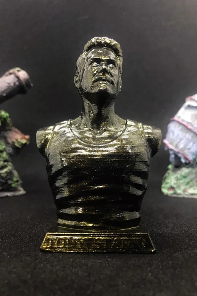 TatuCraft İron Man Büst 10cm - Gold Efekt ürün görseli 1