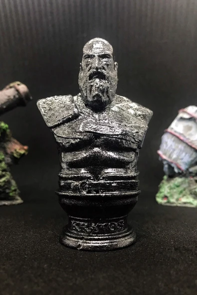 TatuCraft God Of War Kratos Büst 10cm - Silver Efekt ürün görseli 1