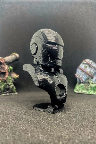 TatuCraft İron Man Büst 10cm - Siyah - Resim 2