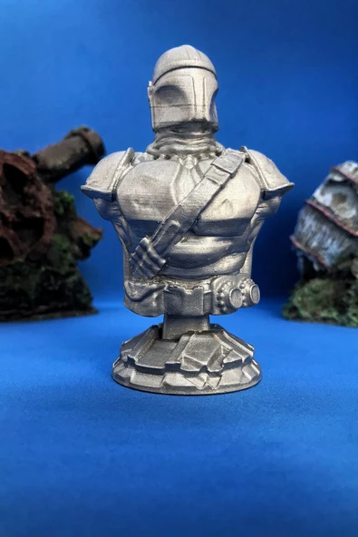 TatuCraft Star Wars Mandolarian Büst 10cm - Gri ürün görseli 1