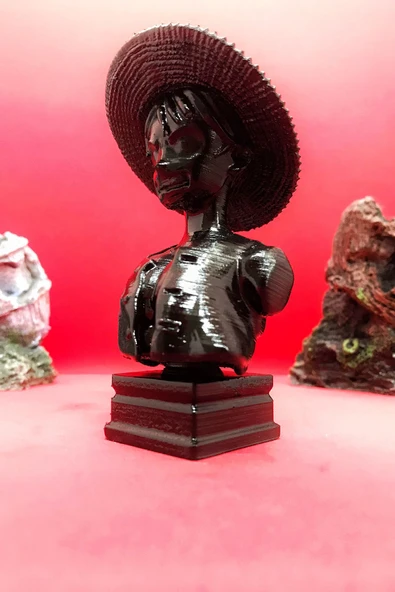 TatuCraft One Piece Monkey D. Luffy Büst 10cm - Siyah - Resim 3