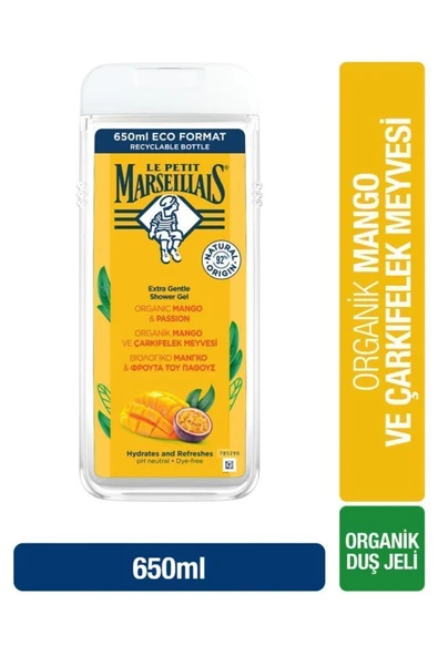 Le Petit Marseillais LPM Mango Çarkıfelek Meyvesi Duş Jeli 650 ml ürün görseli 1
