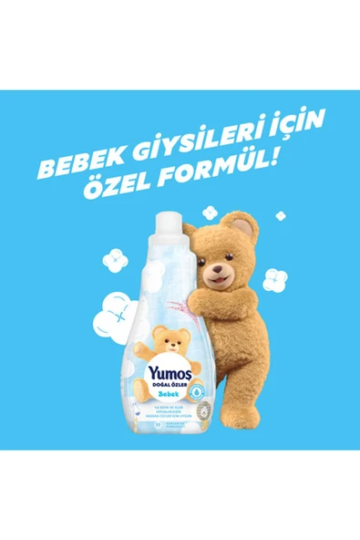 Yumoş Doğal Özler Konsantre Çamaşır Yumuşatıcısı Bebek 1200 ml 50 Yıkama 4 Adet ürün görseli 1