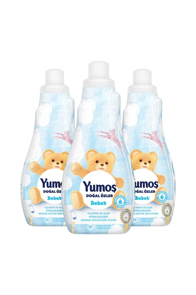 Yumoş Doğal Özler Konsantre Çamaşır Yumuşatıcısı Bebek 1200 ml 50 Yıkama 3 Adet ürün görseli 1