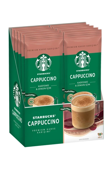 Starbucks Cappuccino Premium Kahve Karışımı 14 Gr X 10 Paket ürün görseli 1