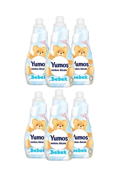 Yumoş Doğal Özler Bebek Konsantre Çamaşır Yumuşatıcı 1200 ml 50 Yıkama X6 Adet ürün görseli 1