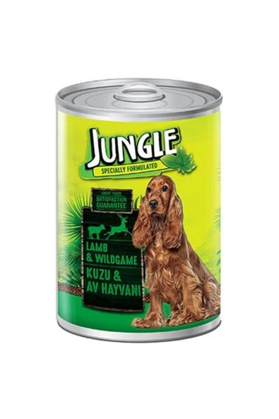 Jungle Kuzu Etli Ve Av Hayvanlı Yetişkin Köpek Konservesi 415 gr - Petshopundan ürün görseli 1