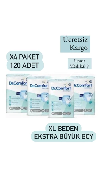 Dr.Comfort Emici Külot Ekstra Büyük Boy XL 30'lu 4 Adet Hasta Bezi ürün görseli 1