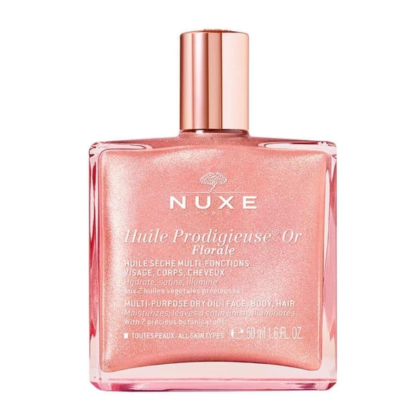 Nuxe Huile Prodigieuse OR Floral Pembe Parıltılı Çiçeksi Çok Amaçlı Kuru Yağ 50 ml ürün görseli 1