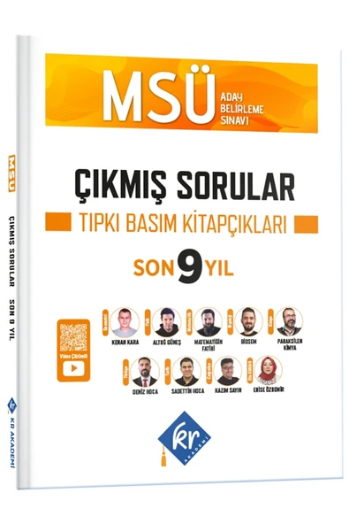 MSÜ Çıkmış Sorular Son 9 Yıl Tıpkı Basım Kitapçıkları KR Akademi Yayınları ürün görseli 1