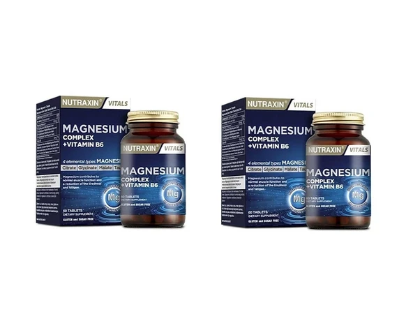 Nutraxin Magnesium Complex + Vitamin B6 60 Tablet 2'li ürün görseli 1