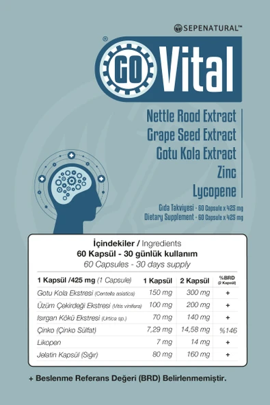 GOVİTAL 60 KAPSÜL X 425 MG - Resim 3