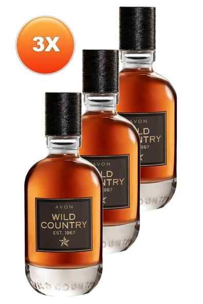 AVON Wild Country Erkek Parfüm Edt 75 Ml. Üçlü Set ürün görseli 1