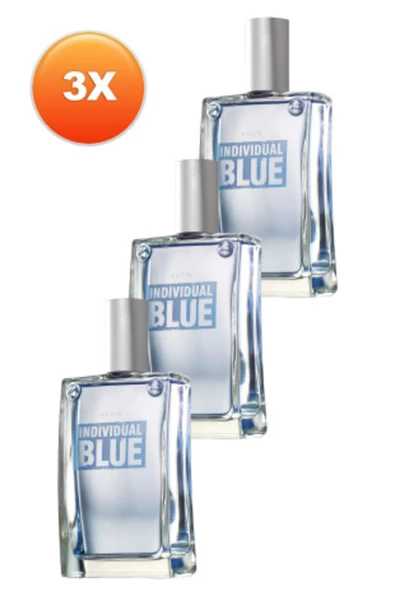 AVON Individual Blue 100 Ml Edt 3lü Eknomik Set - Resim 4