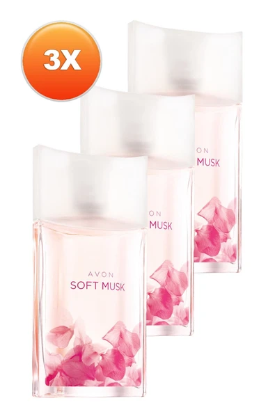 AVON Soft Musk Kadın Parfüm Edt 50 Ml. 3lü Set ürün görseli 1