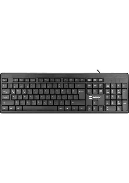 Everest Kb-1002 Usb Q Standart Klavye Siyah ürün görseli 1