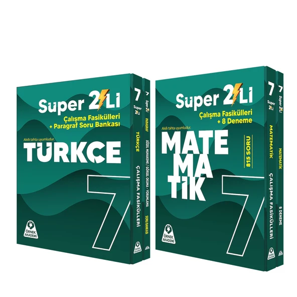 Örnek Akademi 7.Sınıf Süper İkili Matematik ve Türkçe Seti 2 Kitap ürün görseli 1