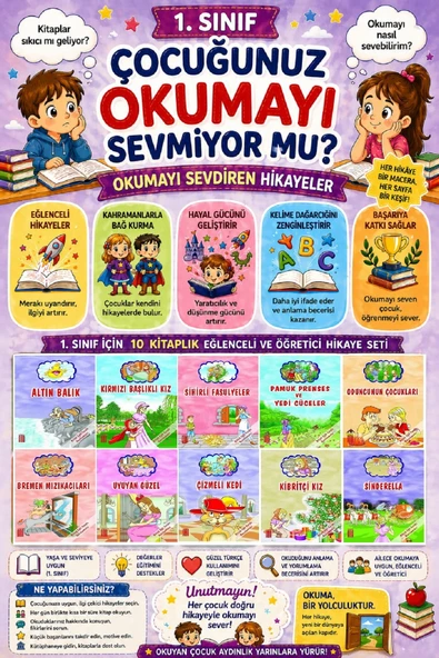 1.Sınıf Okumayı Sevdiren Dünya Klasikleri Seti (16 sayfa) ürün görseli 1