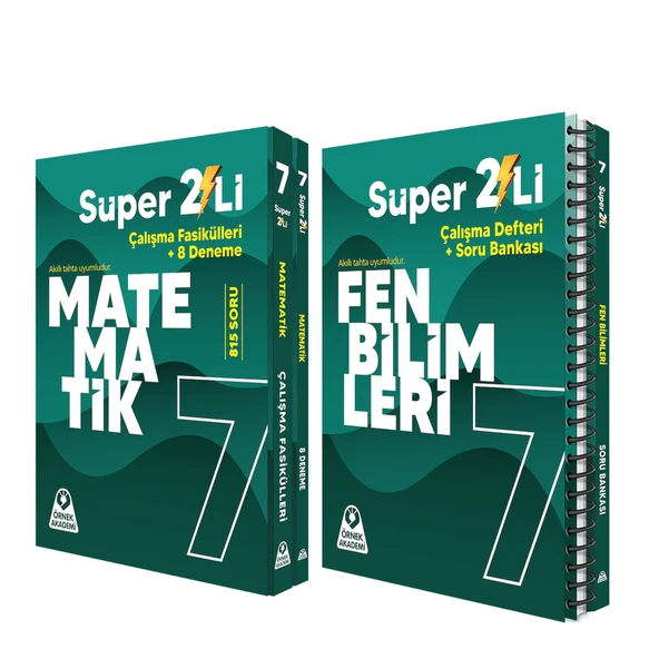 Örnek Akademi 7.Sınıf Süper İkili Matematik ve Fen Bilimleri Seti 2 Kitap ürün görseli 1