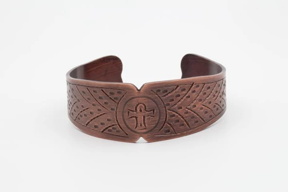 Ankh Motifli Bakır Bileklik ürün görseli 1