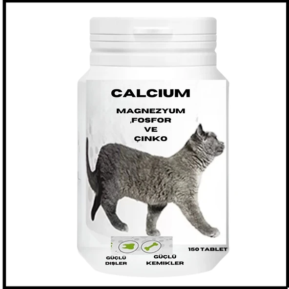Uyguna-Yakala (150 Tablet) Diş Güçlendirici Tablet Calcium Kediler İçin Kemik -CL.168 ürün görseli 1