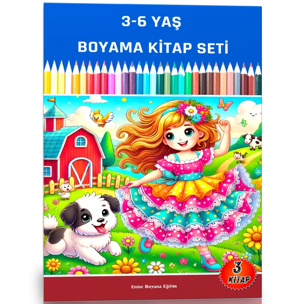 3-6 YAŞ Boyama Kitap Seti (3 Kitap) ürün görseli 1