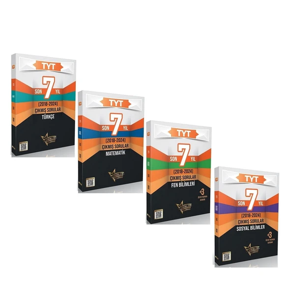 Liderler TYT Matematik Türkçe Fen Bilimleri ve Sosyal Bilgiler Son 7 Yıl Çıkmış Sorular Seti 4 Kitap ürün görseli 1