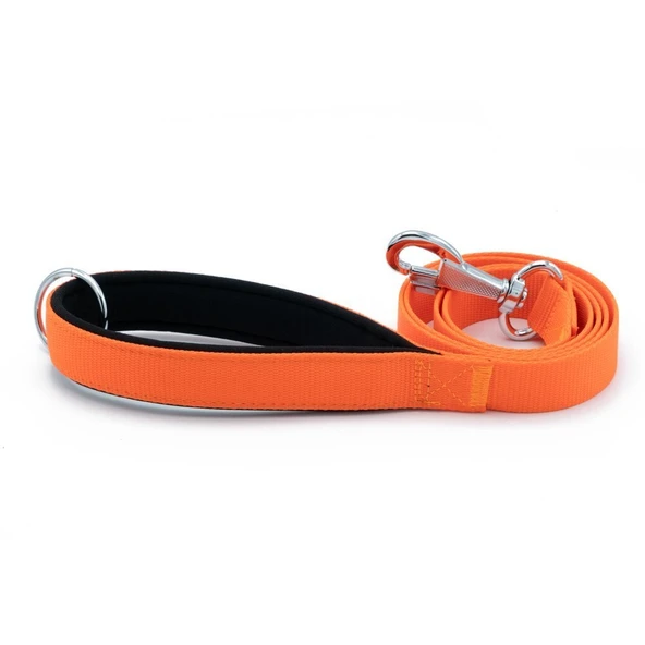 Doggie Comfort Köpek Gezdirme Kayışı 2,5*120 cm Turuncu ürün görseli 1