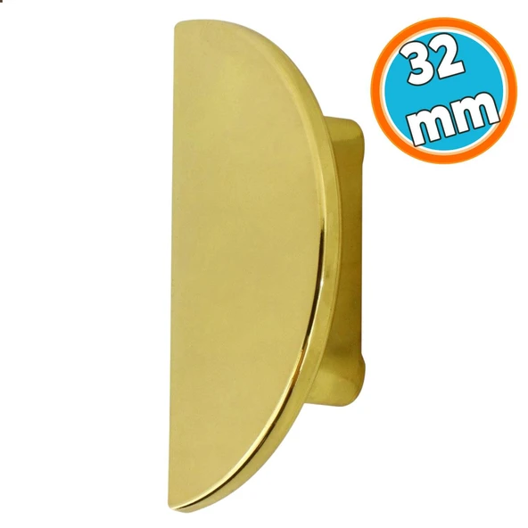 Mobilya Mutfak Çekmece Dolap Dolabı Kapak Kulpu Kulpları Kulbu Plastik Gold Altın Kulp 32 Mm ürün görseli 1