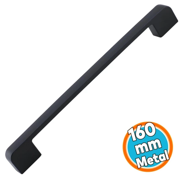 Metal Kulp 160 mm -16 cm Mobilya Çekmece Mutfak Dolabı Dolap Kulpları Kulbu Kulpu Siyah ürün görseli 1