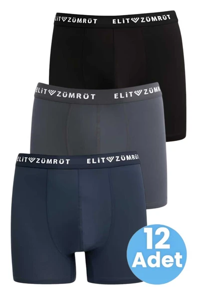 Erkek Pamuklu Likralı  12'li  Boxer ürün görseli 1