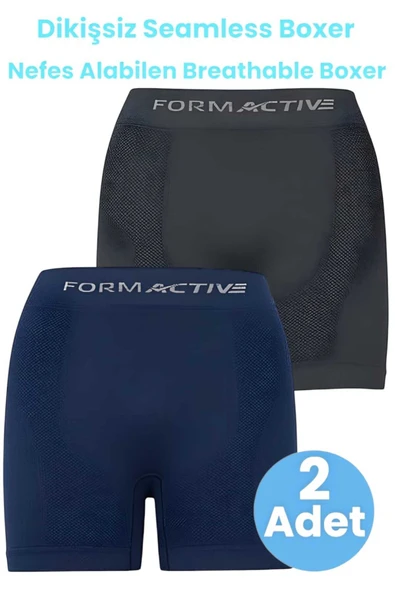 Erkek Dikişsiz/Seamless Nefes Alabilen Boxer 2'li Set ürün görseli 1
