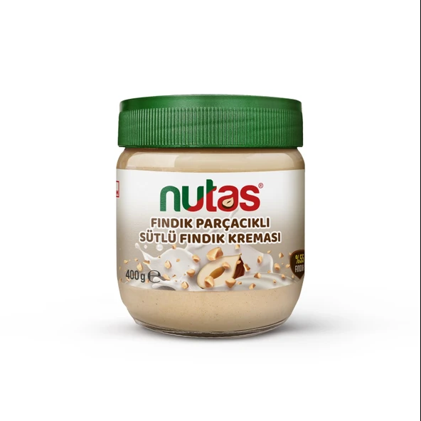 Nutas Fındık Parçacıklı Sütlü Fındık Kreması 400g ürün görseli 1