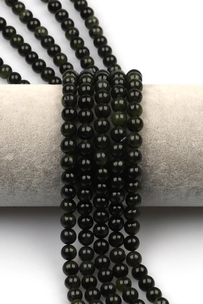 Kanada Yeşim (A Kalite) Doğal Taş Dizi 6 mm Küre Kesim ürün görseli 1