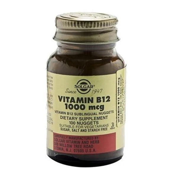 Solgar Vitamin B12 1000 mcg 100 Dilaltı Tablet ürün görseli 1