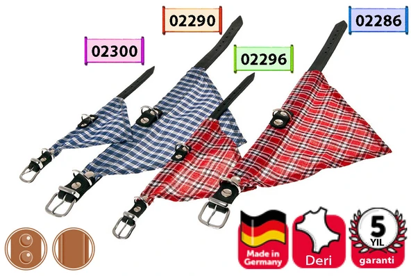 Karlıe Deri Bandanalı Boyun Tasma 42cm Mavi ürün görseli 1
