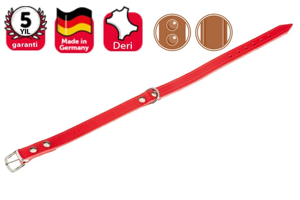 Karlıe Deri Boyun Tasma 47cm-18mm Kırmızı ürün görseli 1
