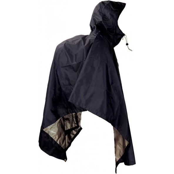 Jr Gear Hafif Su Geçirmez Panço Yağmurluk-SİYAH ürün görseli 1