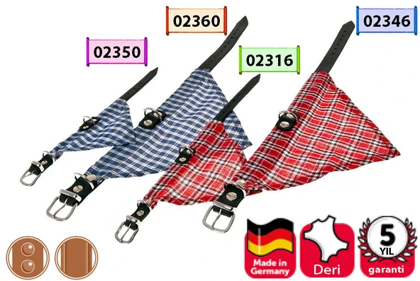 Karlıe Deri Bandanalı Boyun Tasma 57cm Kırmızı ürün görseli 1