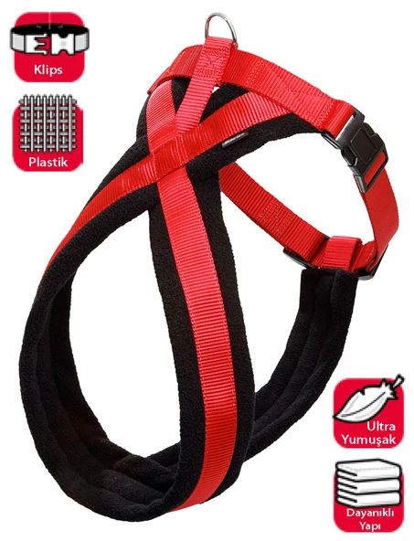 Karlıe Göğüs Tasma Ymş. Gçl. 84-120cm Siyah-kırm. ürün görseli 1