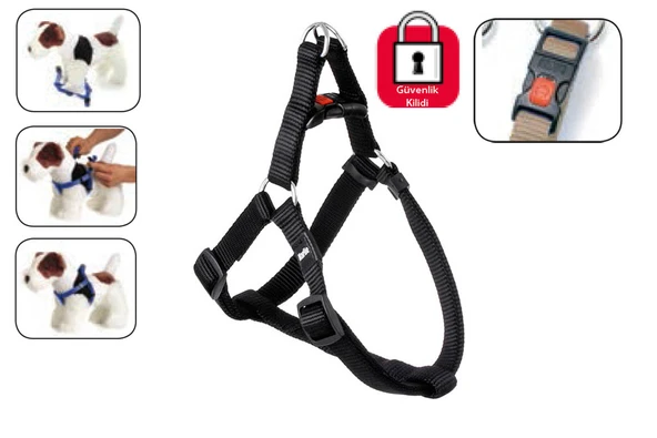 Karlıe Kilitli Göğüs Tasma M 40-70 Cm Siyah ürün görseli 1