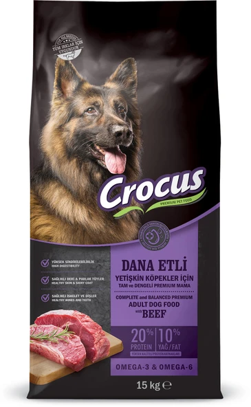 Crocus Biftekli Pirinçli Yet. Köpek Maması 15 Kg ürün görseli 1