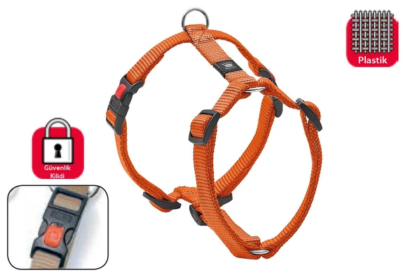 Karlıe Kilitli Göğüs Tasma S 35-50 Cm Turuncu ürün görseli 1