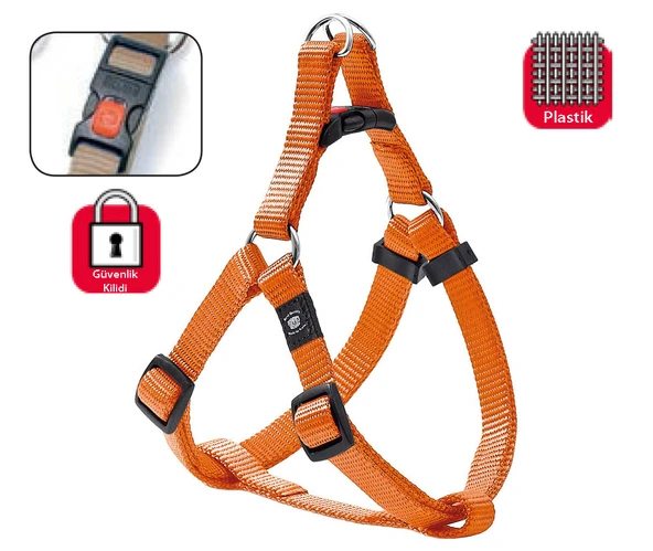 Karlıe Kilitli Göğüs Tasma L 60-90cm Turuncu ürün görseli 1